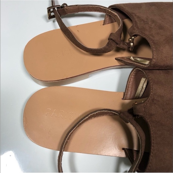 PARISIAN Sandals Pansy Band Cut Out Flat Slide Size 7 - Picture 4 of 6